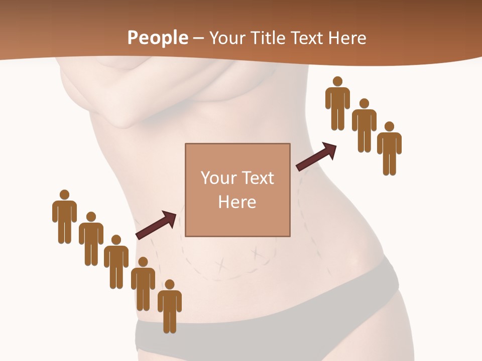 A Woman In A Bikini With Her Arms Crossed PowerPoint Template