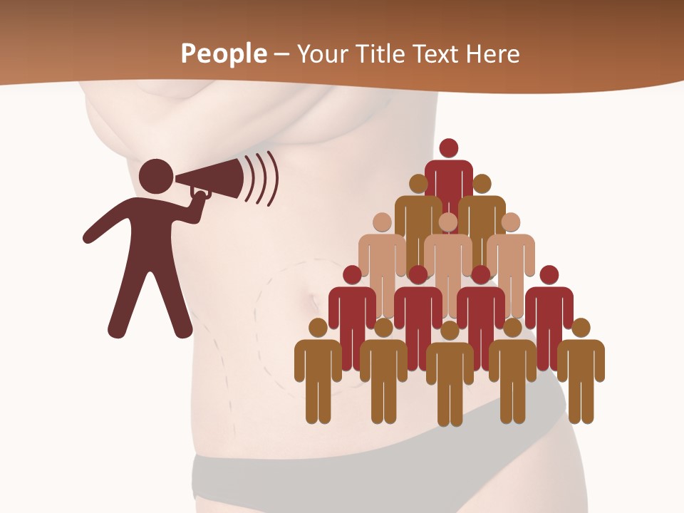 A Woman In A Bikini With Her Arms Crossed PowerPoint Template