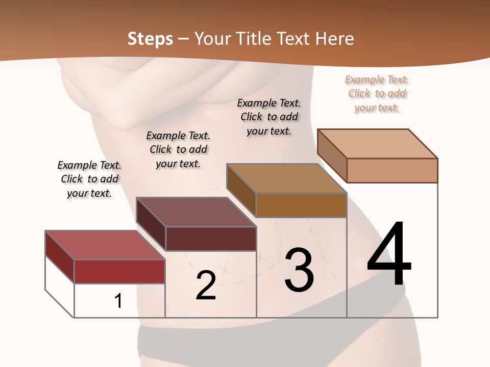 A Woman In A Bikini With Her Arms Crossed PowerPoint Template