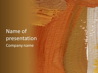 A Brown And Orange Abstract Background With A White Border PowerPoint Template