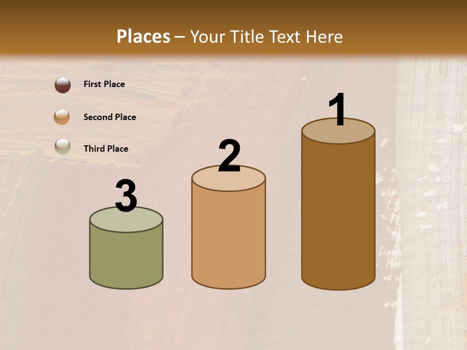 A Brown And Orange Abstract Background With A White Border PowerPoint Template