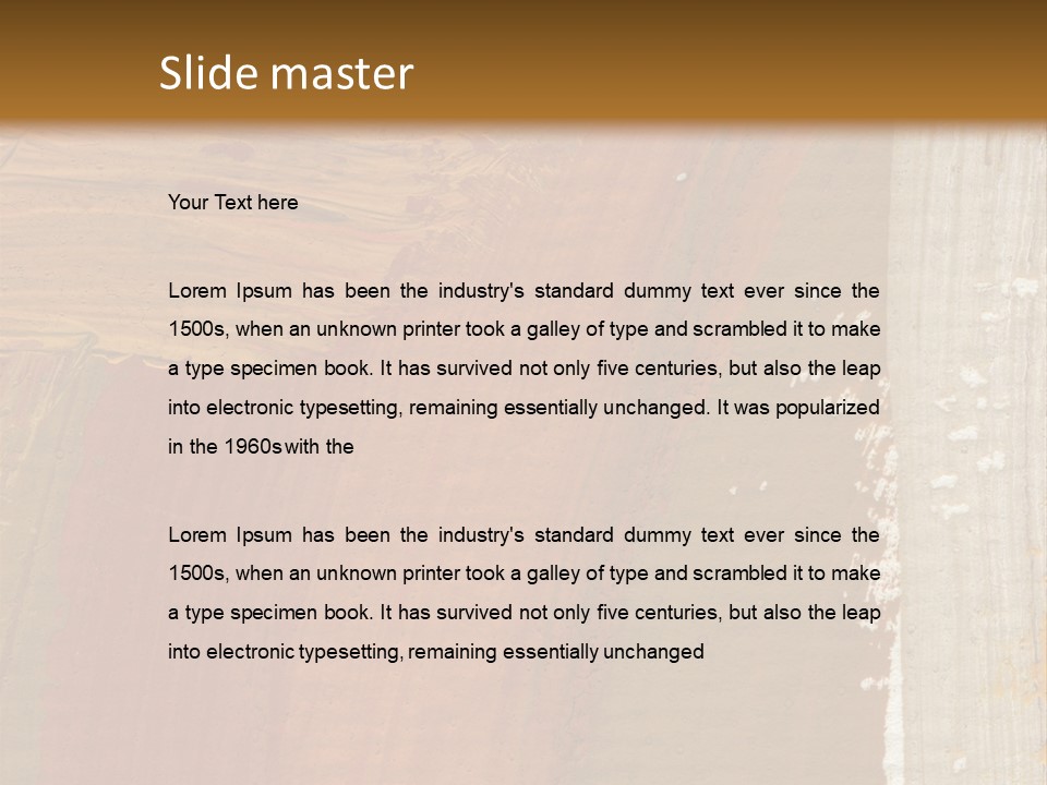 A Brown And Orange Abstract Background With A White Border PowerPoint Template