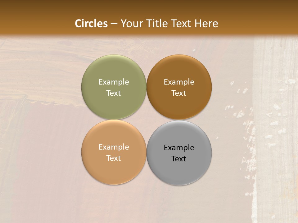 A Brown And Orange Abstract Background With A White Border PowerPoint Template