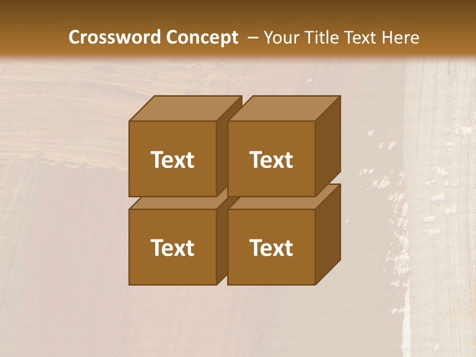 A Brown And Orange Abstract Background With A White Border PowerPoint Template