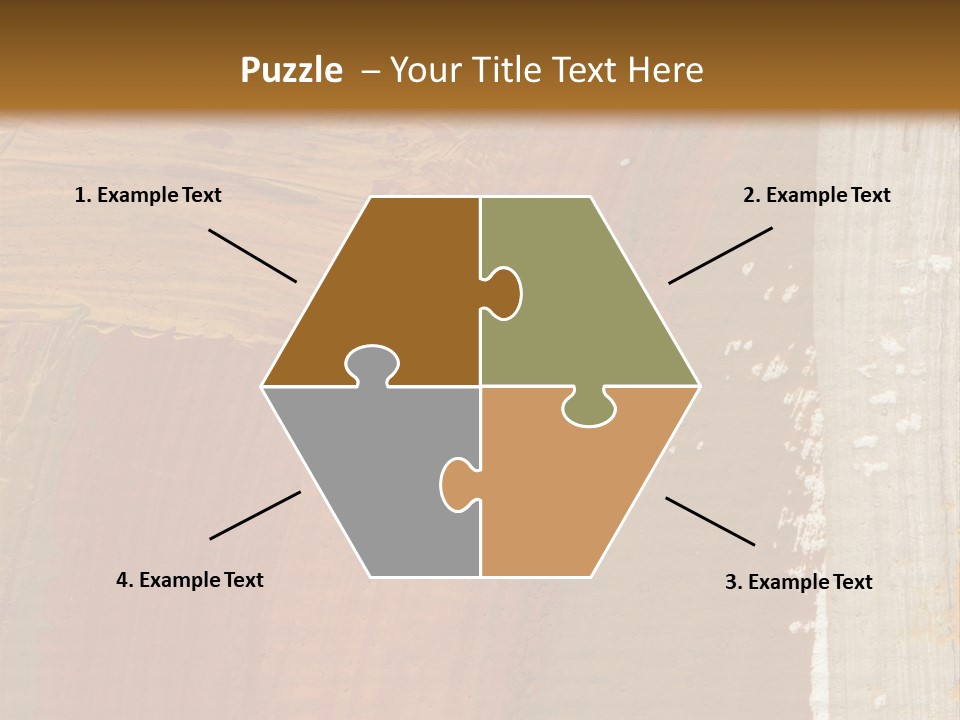 A Brown And Orange Abstract Background With A White Border PowerPoint Template