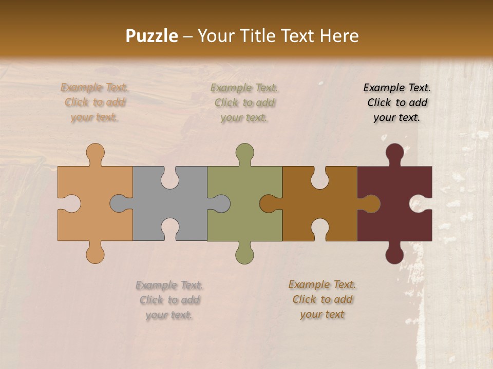 A Brown And Orange Abstract Background With A White Border PowerPoint Template