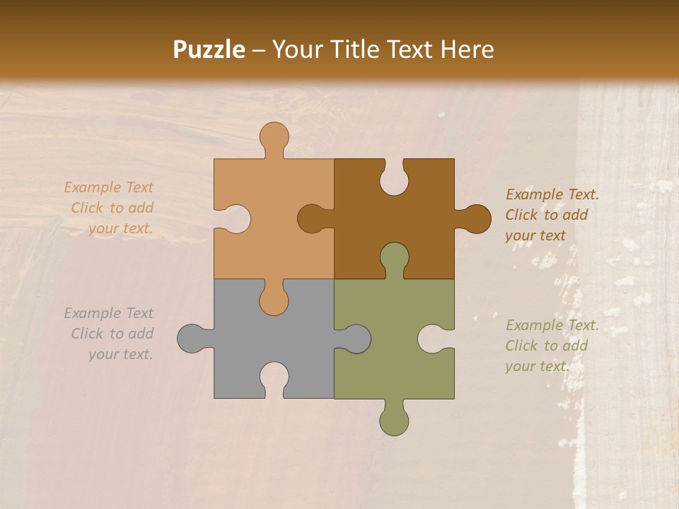 A Brown And Orange Abstract Background With A White Border PowerPoint Template