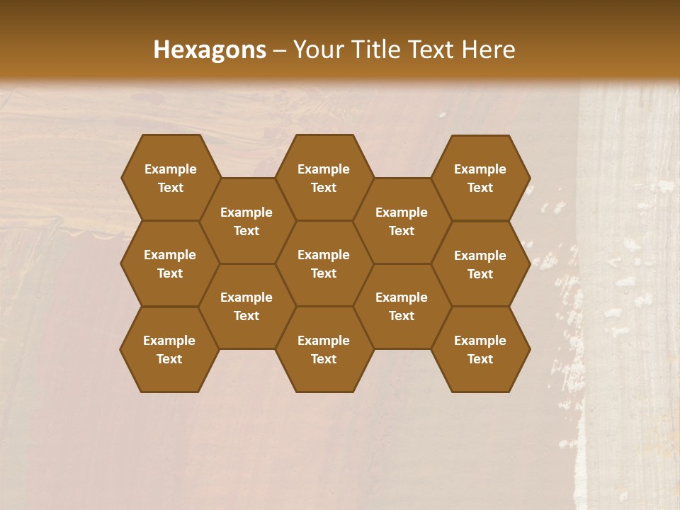 A Brown And Orange Abstract Background With A White Border PowerPoint Template