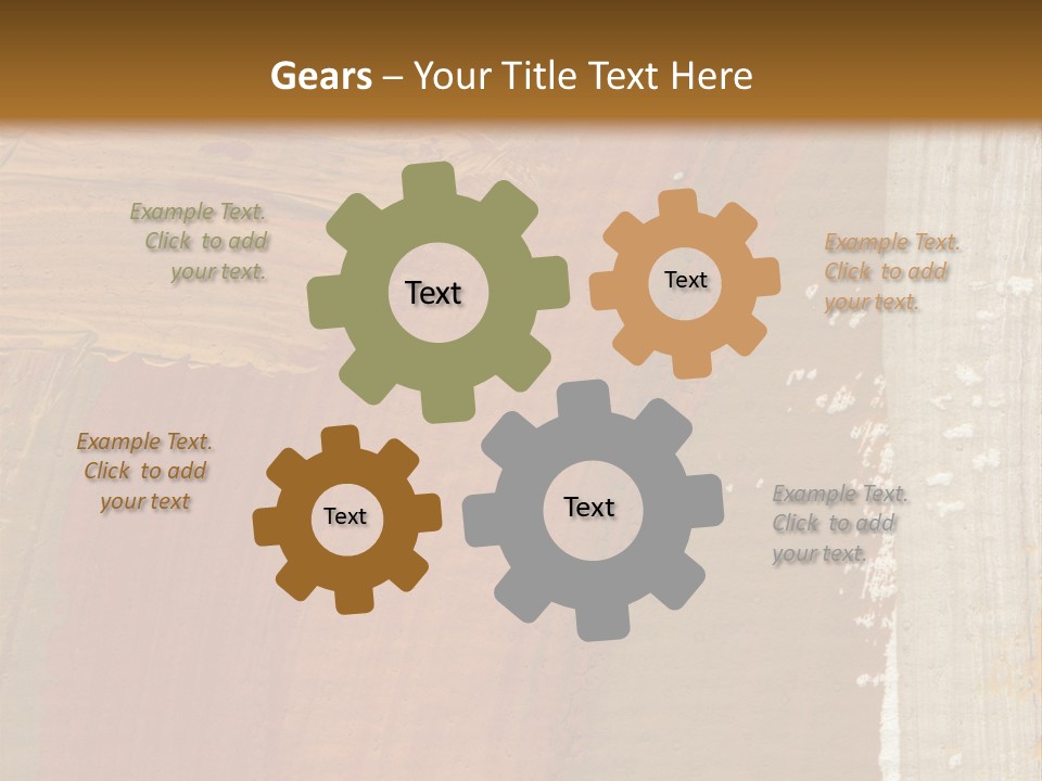 A Brown And Orange Abstract Background With A White Border PowerPoint Template