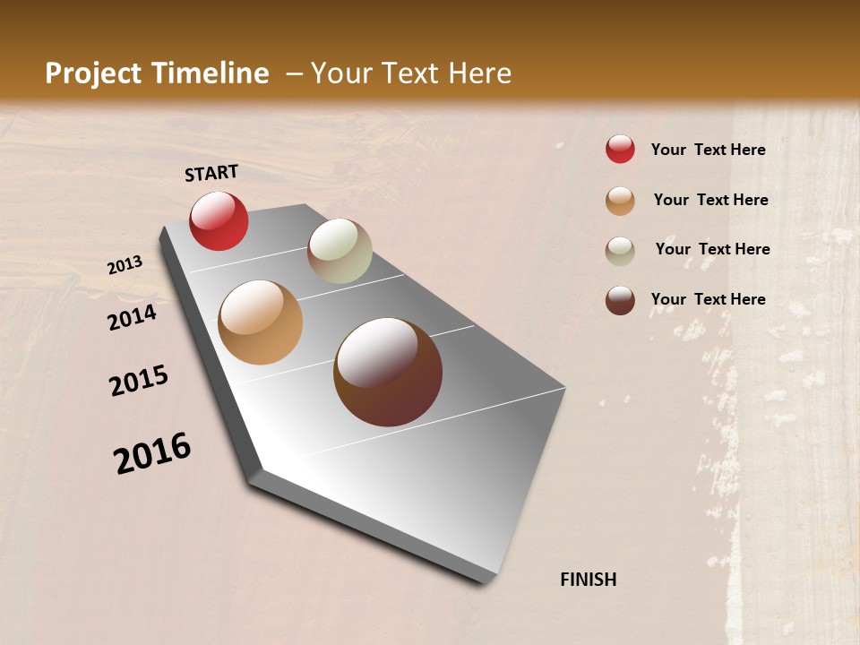 A Brown And Orange Abstract Background With A White Border PowerPoint Template