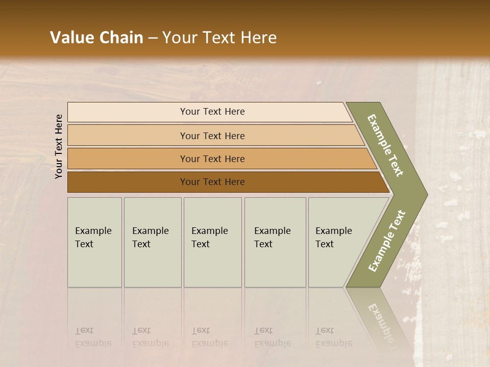 A Brown And Orange Abstract Background With A White Border PowerPoint Template