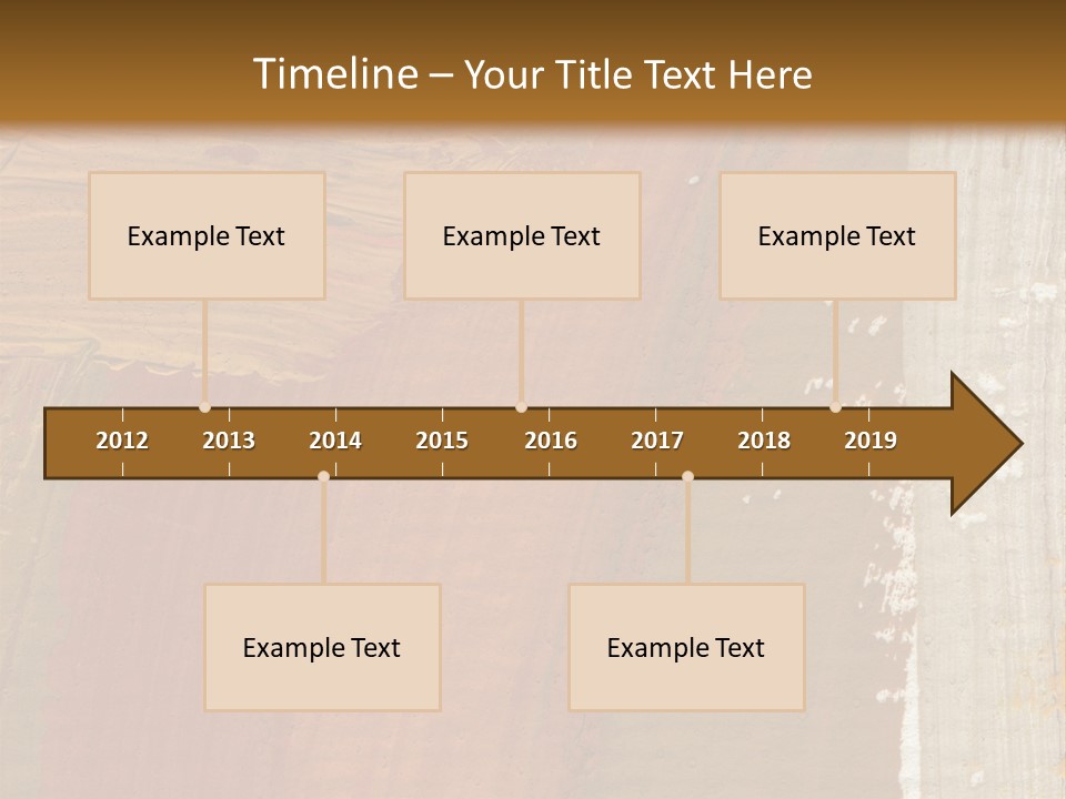 A Brown And Orange Abstract Background With A White Border PowerPoint Template
