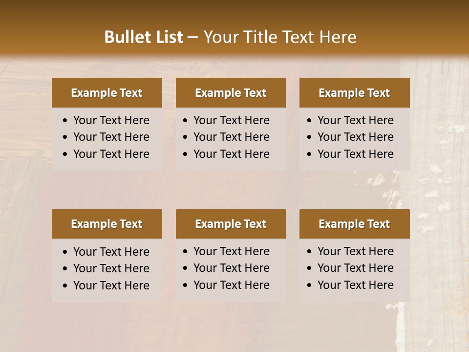 A Brown And Orange Abstract Background With A White Border PowerPoint Template