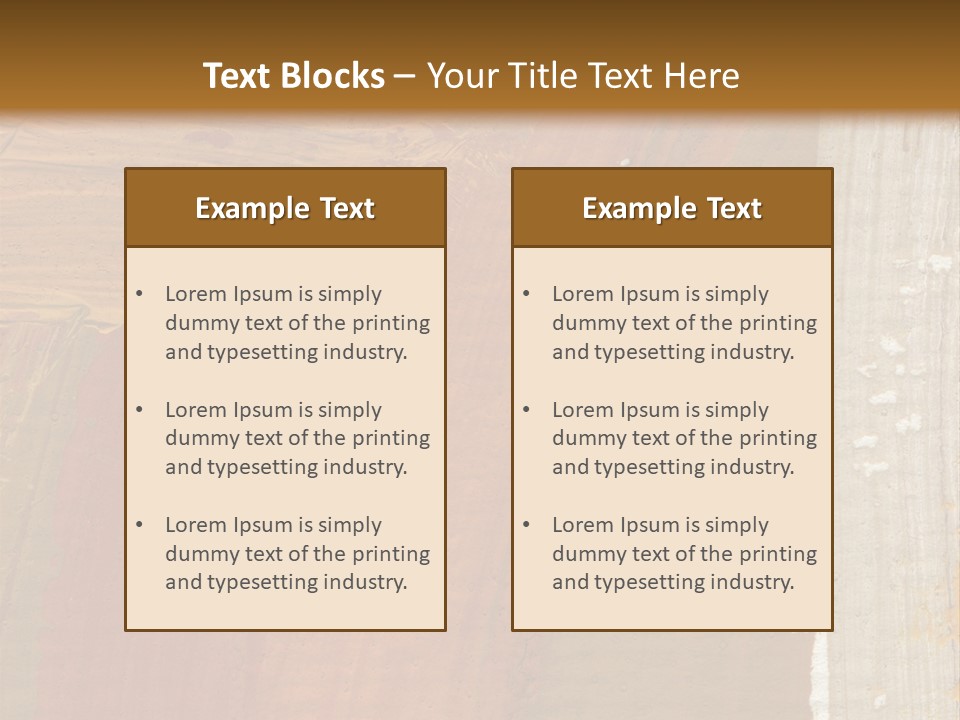 A Brown And Orange Abstract Background With A White Border PowerPoint Template