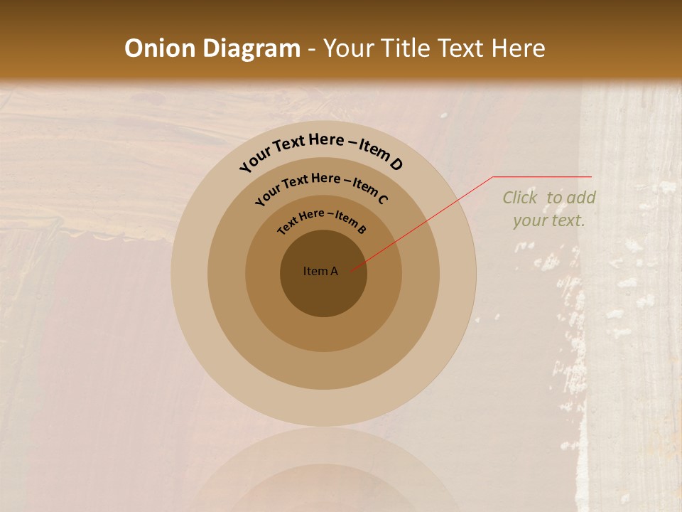 A Brown And Orange Abstract Background With A White Border PowerPoint Template