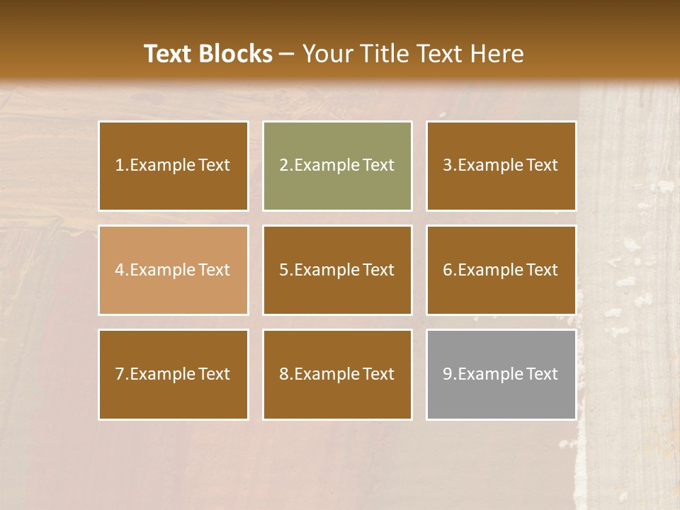 A Brown And Orange Abstract Background With A White Border PowerPoint Template