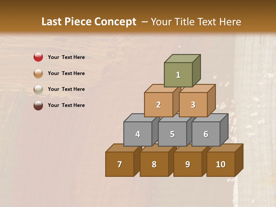 A Brown And Orange Abstract Background With A White Border PowerPoint Template