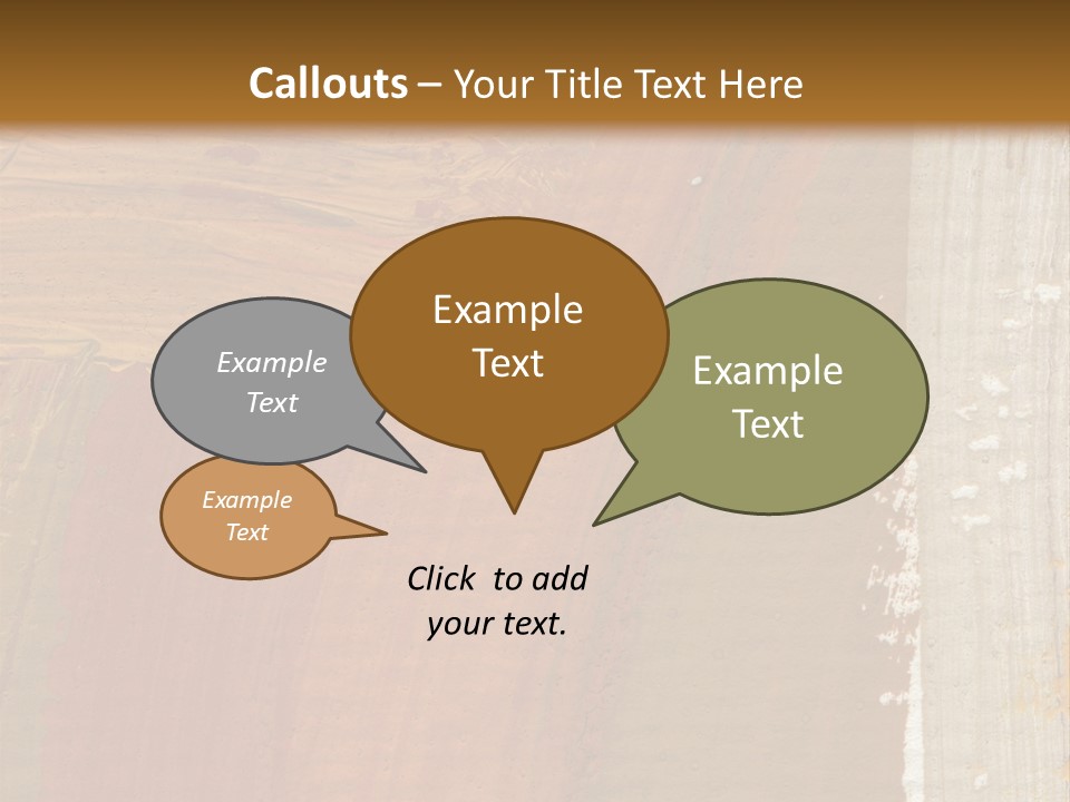 A Brown And Orange Abstract Background With A White Border PowerPoint Template