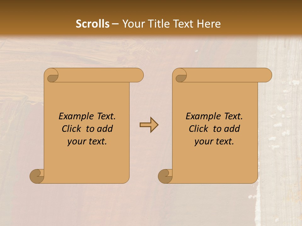 A Brown And Orange Abstract Background With A White Border PowerPoint Template