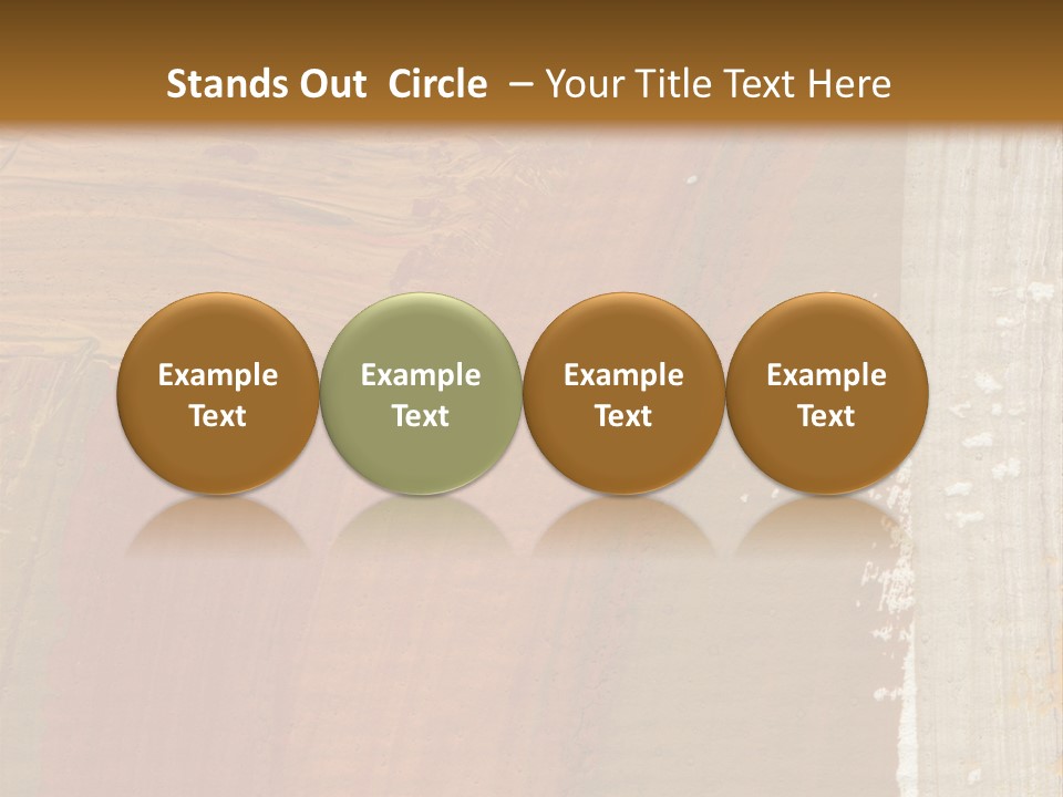 A Brown And Orange Abstract Background With A White Border PowerPoint Template