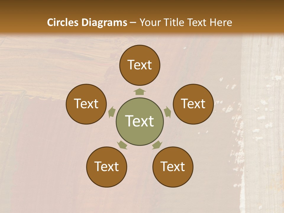 A Brown And Orange Abstract Background With A White Border PowerPoint Template