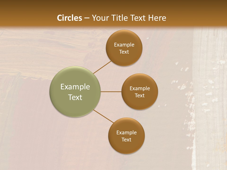 A Brown And Orange Abstract Background With A White Border PowerPoint Template