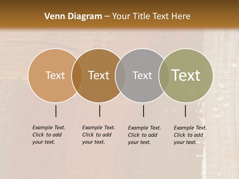 A Brown And Orange Abstract Background With A White Border PowerPoint Template