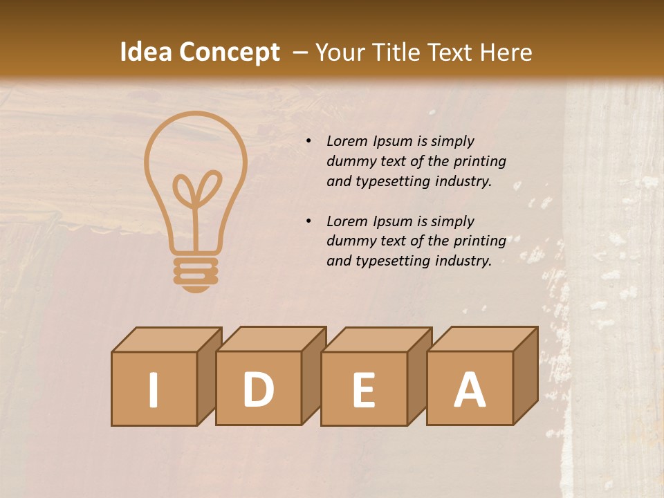 A Brown And Orange Abstract Background With A White Border PowerPoint Template