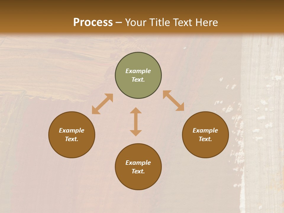 A Brown And Orange Abstract Background With A White Border PowerPoint Template