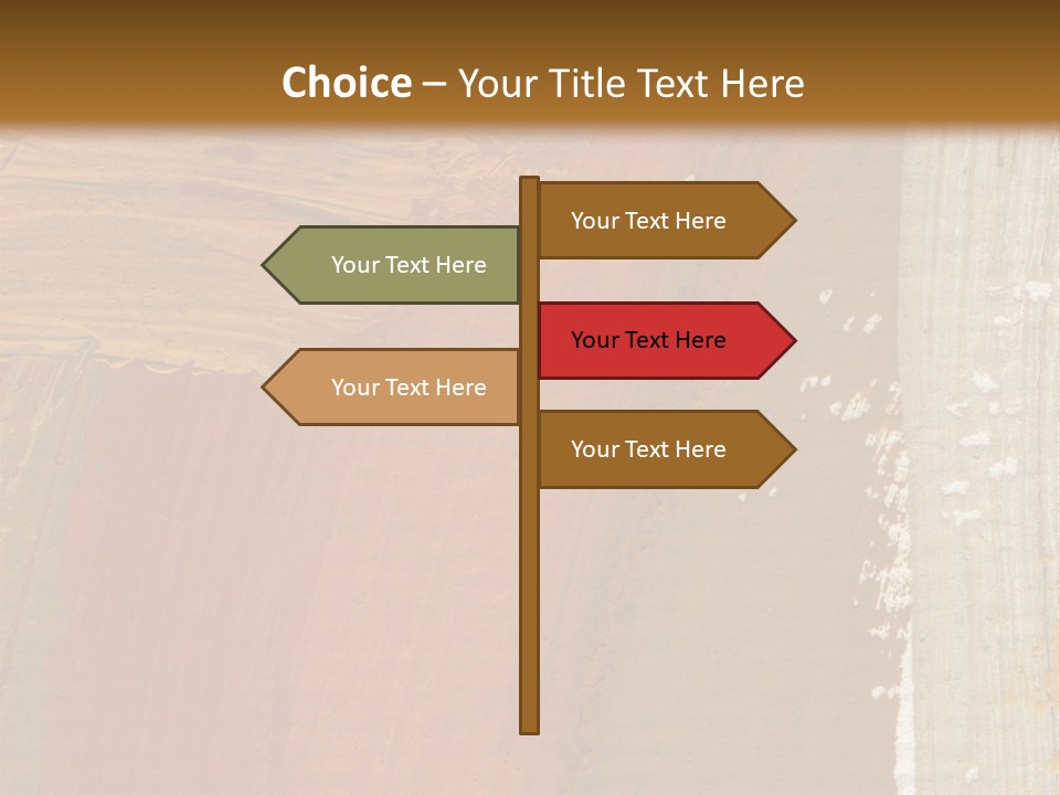 A Brown And Orange Abstract Background With A White Border PowerPoint Template