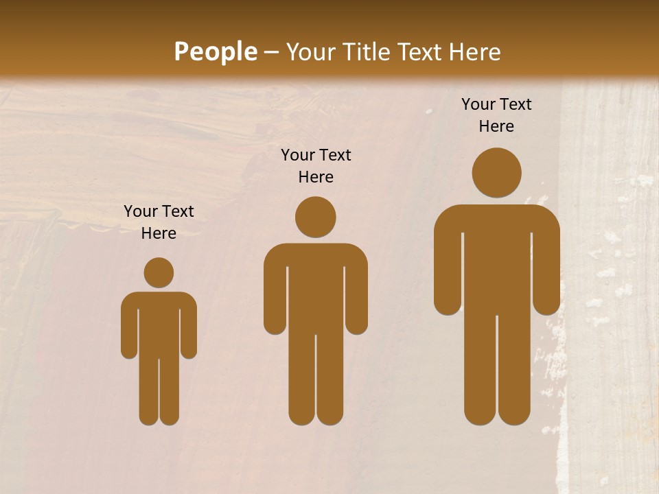 A Brown And Orange Abstract Background With A White Border PowerPoint Template