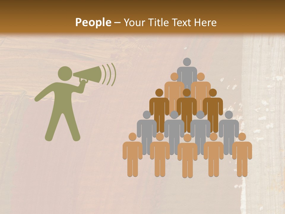 A Brown And Orange Abstract Background With A White Border PowerPoint Template