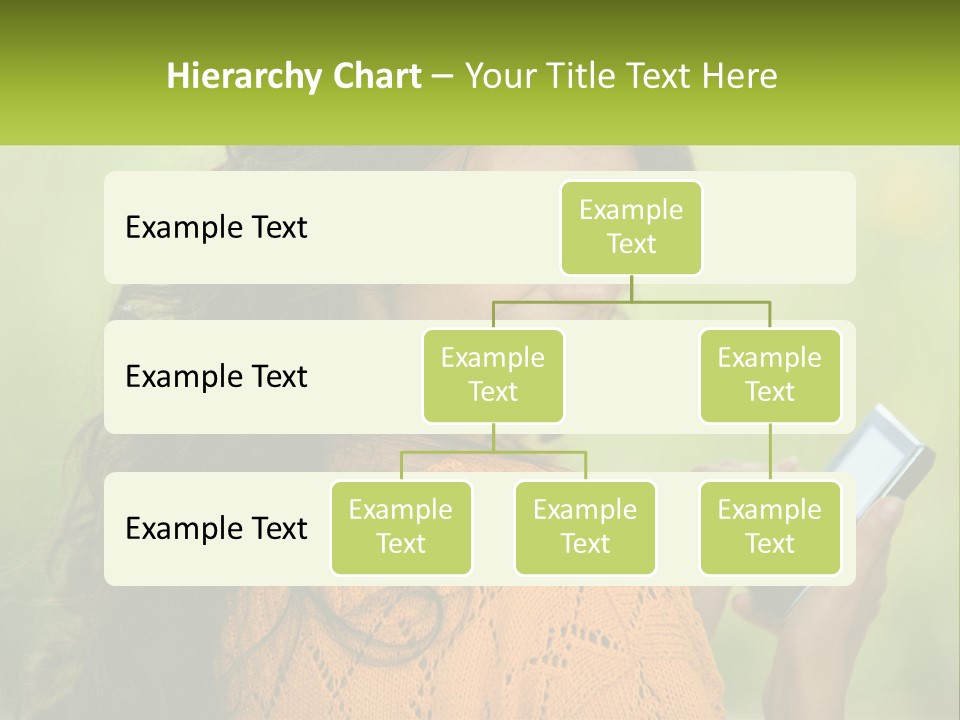 A Woman Holding A Cell Phone In Her Hand PowerPoint Template