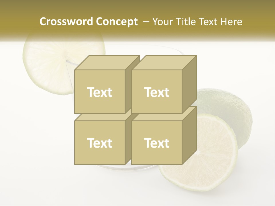 A Glass With A Lime And A Lime Slice Next To It PowerPoint Template