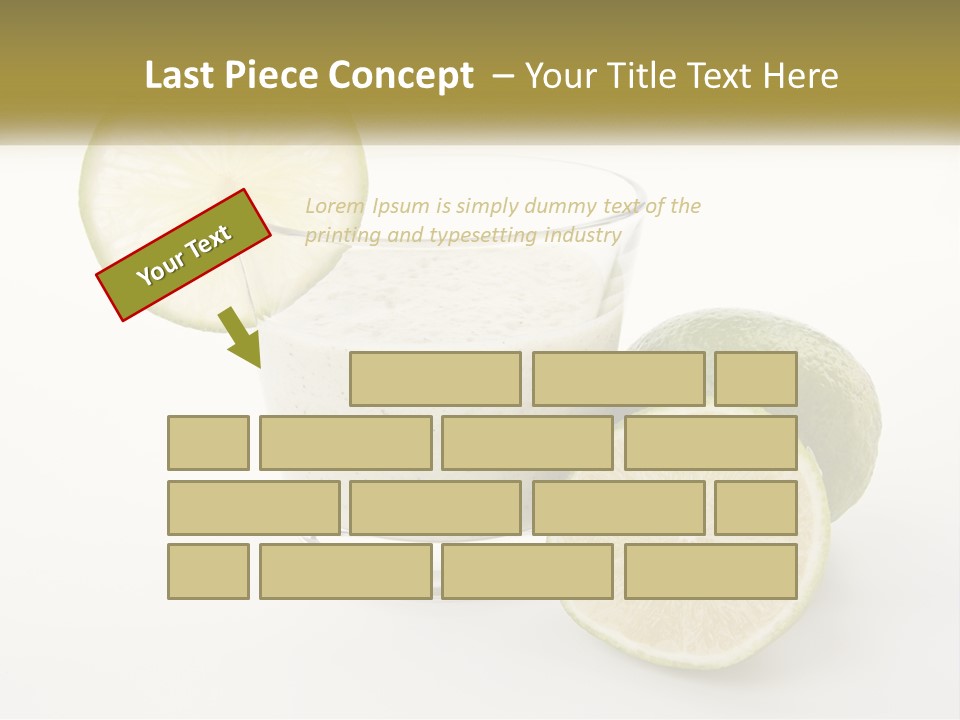 A Glass With A Lime And A Lime Slice Next To It PowerPoint Template