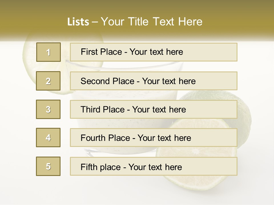 A Glass With A Lime And A Lime Slice Next To It PowerPoint Template