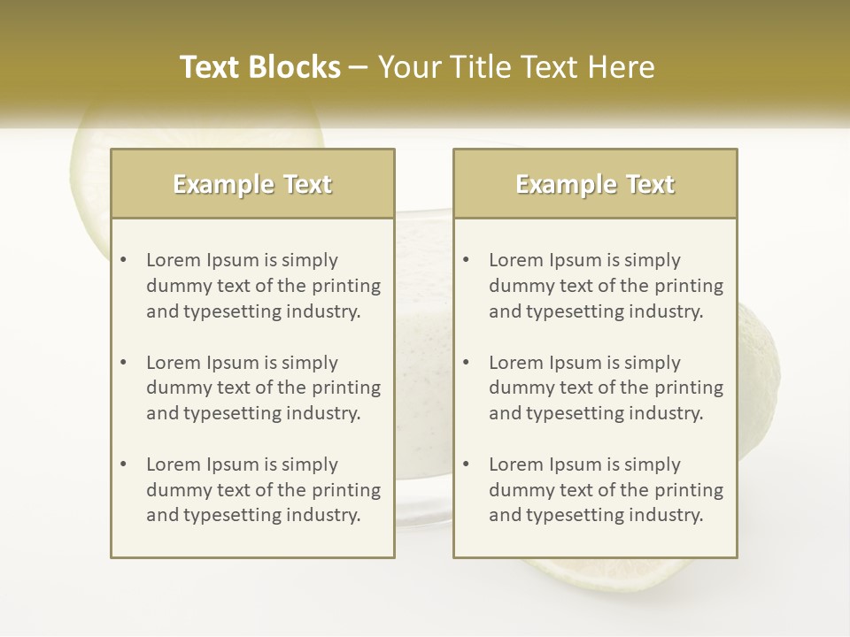A Glass With A Lime And A Lime Slice Next To It PowerPoint Template