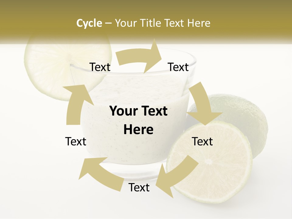 A Glass With A Lime And A Lime Slice Next To It PowerPoint Template