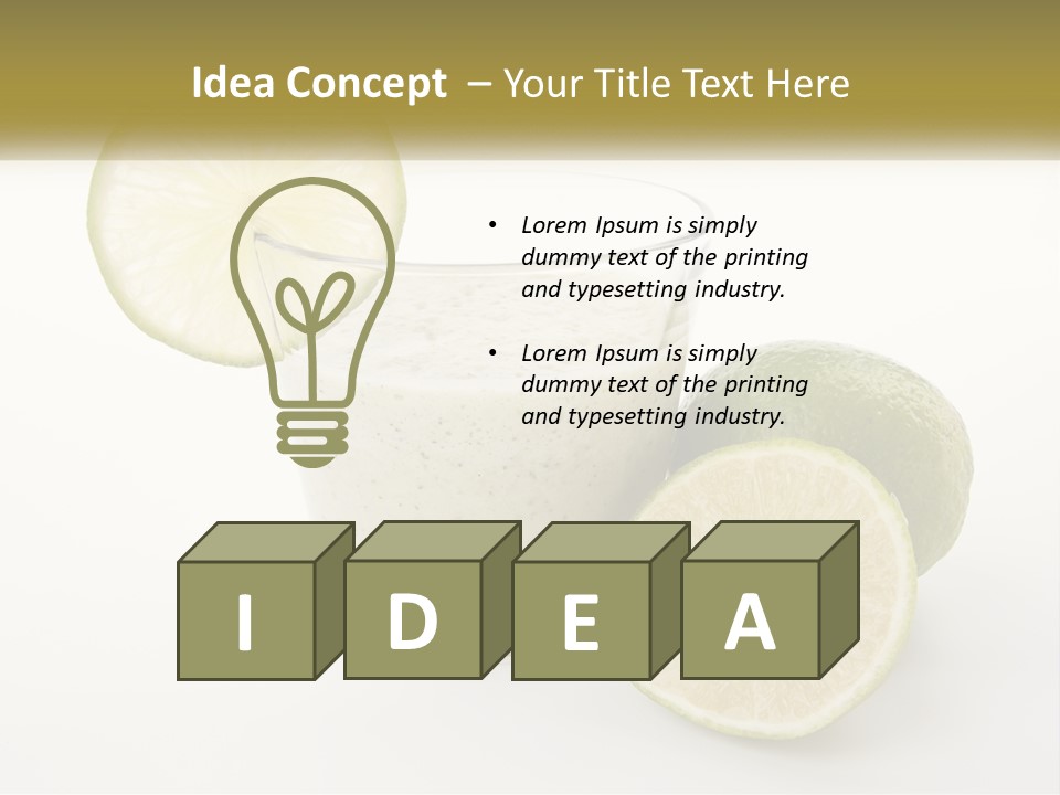 A Glass With A Lime And A Lime Slice Next To It PowerPoint Template