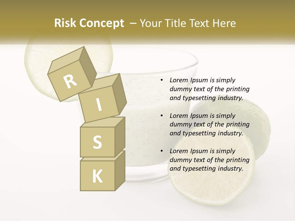 A Glass With A Lime And A Lime Slice Next To It PowerPoint Template