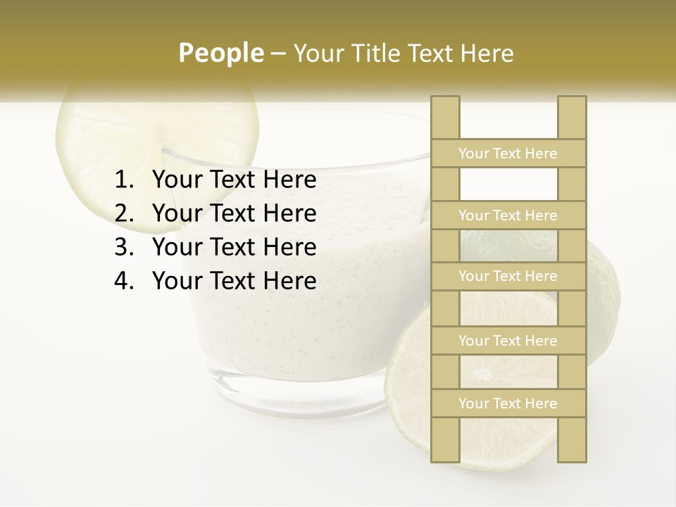 A Glass With A Lime And A Lime Slice Next To It PowerPoint Template