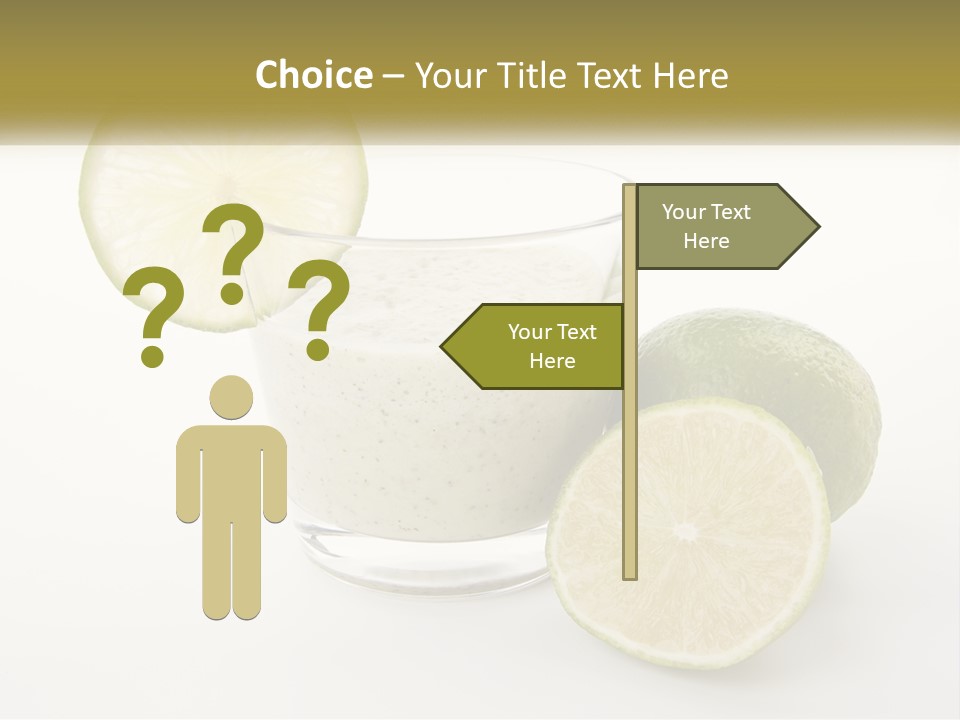 A Glass With A Lime And A Lime Slice Next To It PowerPoint Template