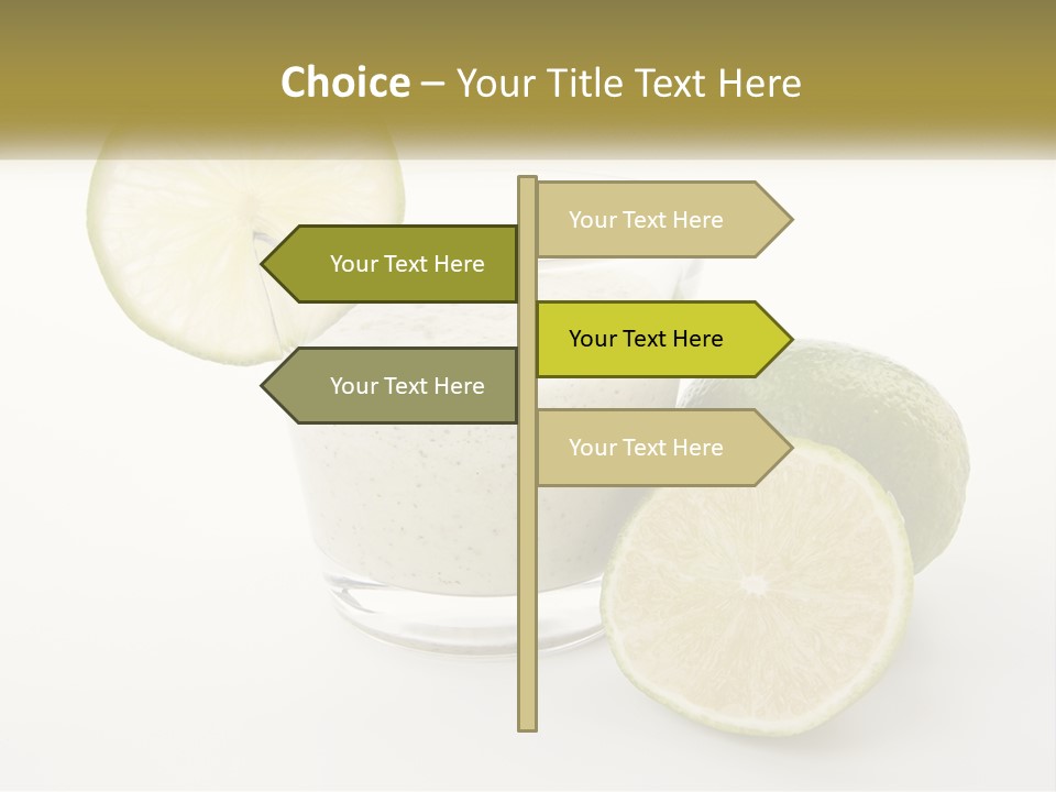 A Glass With A Lime And A Lime Slice Next To It PowerPoint Template