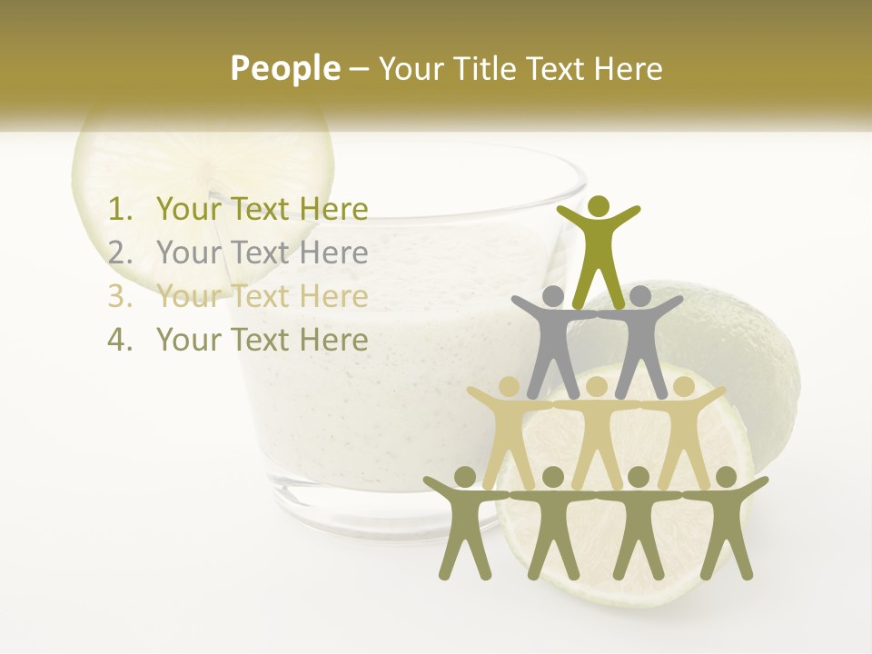 A Glass With A Lime And A Lime Slice Next To It PowerPoint Template