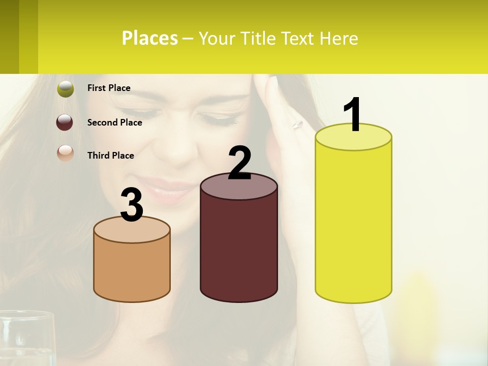 A Woman Holding Her Head In Her Hands PowerPoint Template