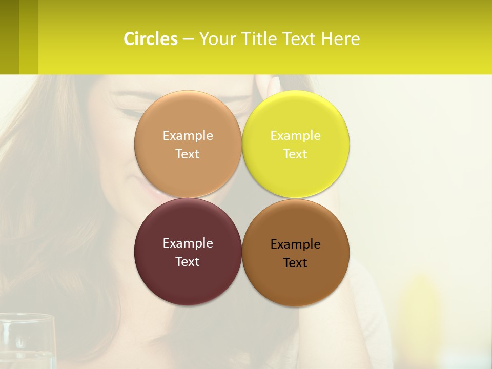 A Woman Holding Her Head In Her Hands PowerPoint Template