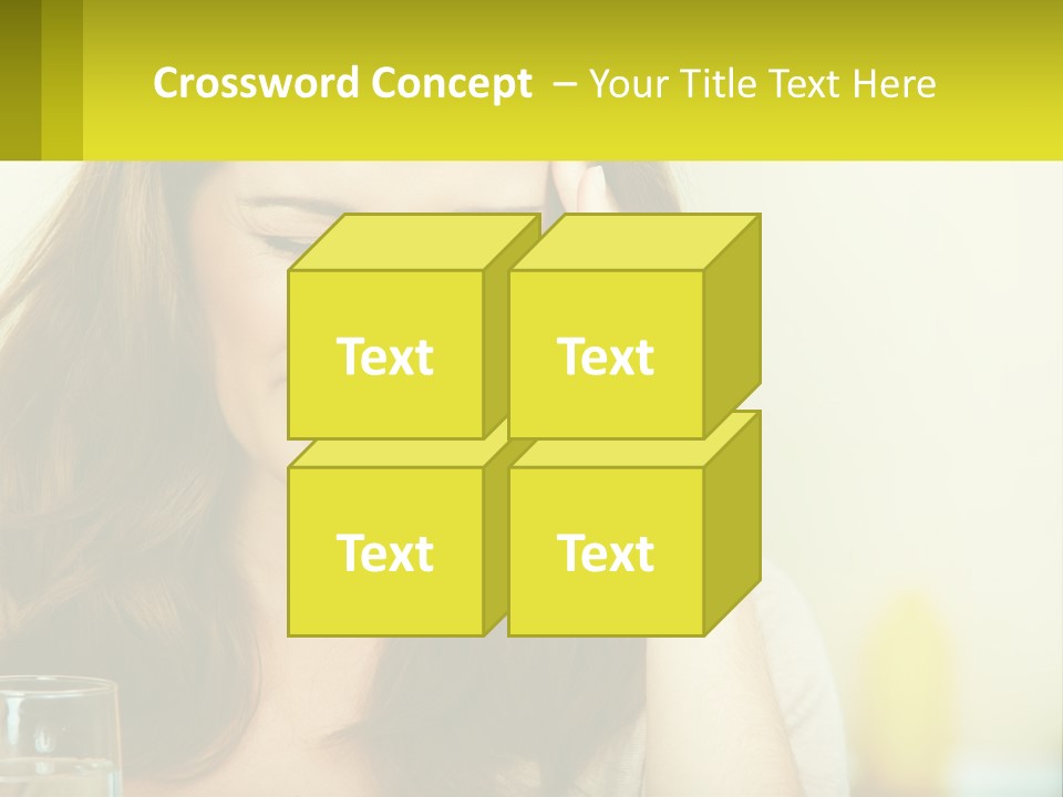 A Woman Holding Her Head In Her Hands PowerPoint Template