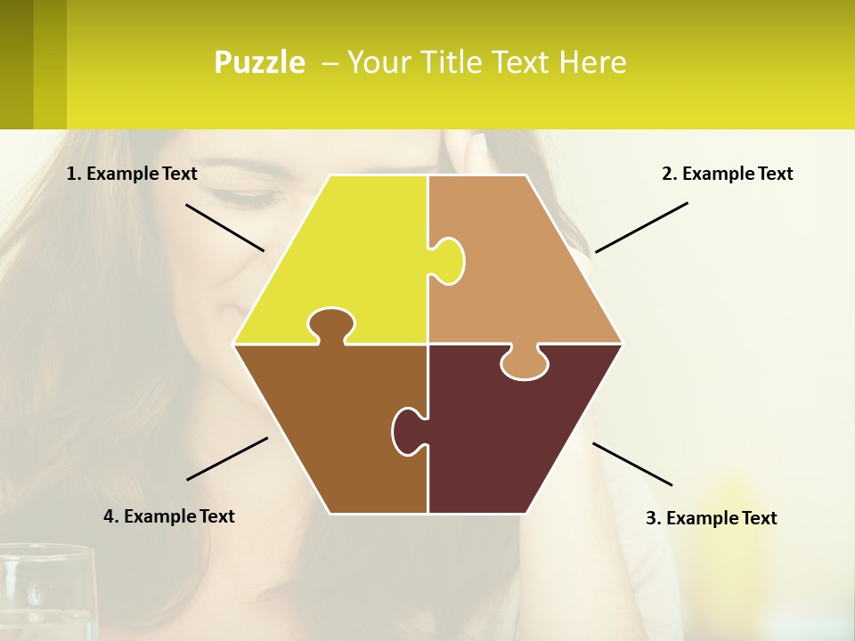 A Woman Holding Her Head In Her Hands PowerPoint Template