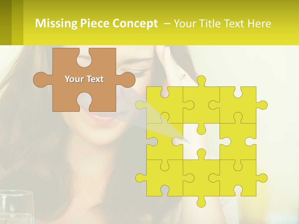 A Woman Holding Her Head In Her Hands PowerPoint Template