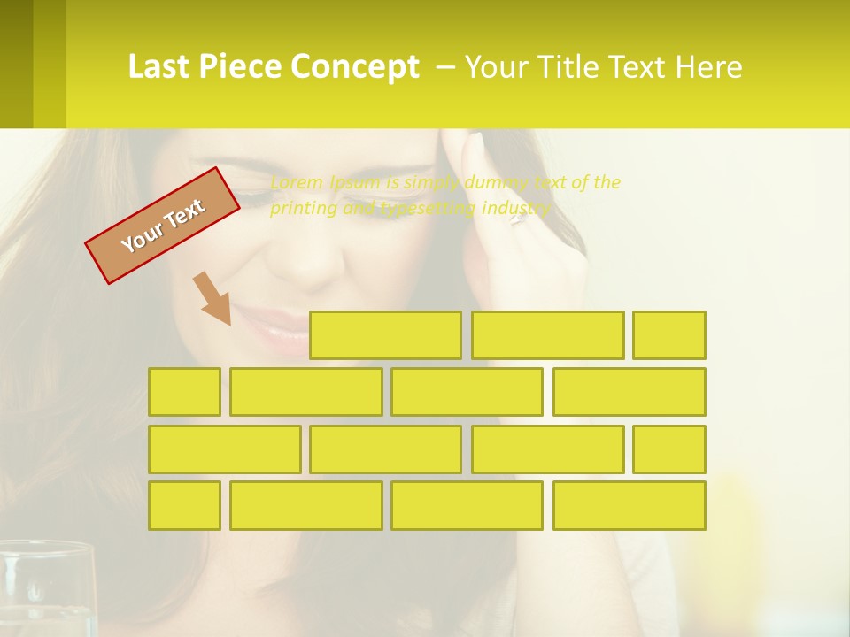 A Woman Holding Her Head In Her Hands PowerPoint Template